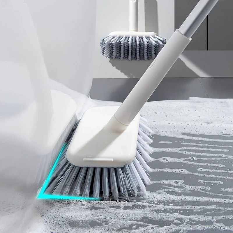 Long Handle Hard Bristle Bathroom Brush Tile Grout Floor Wall Toilet Scrubber Cleaning Tool for Home Shower 욕실 청소 브러시