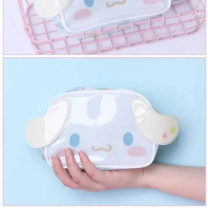 Y2k Hello Kitty Cinnamoroll Anime Kawaii Sanrio Makeup Storage Bag Cute Cartoon My Melody Ins Toiletry Handbag Gifts for Girls