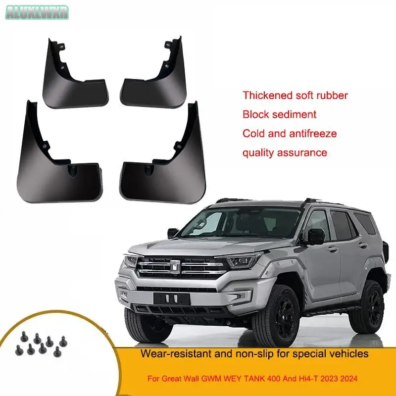 

Mudguards Mud Flap Splash Guards Fender Protector Cover For Great Wall GWM WEY TANK 400 And Hi4-T 2023 2024 Car Accessories