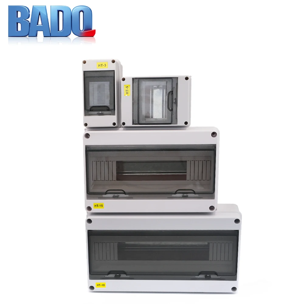 HT Series IP65 Waterproof Distribution Enclosure, 2-15 Way PC Plastic Outdoor Electrical Junction image 3
