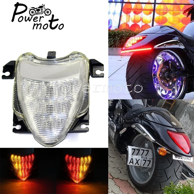 

For Suzuki Boulevard M109R M1800R VZR1800 Clear/Smoke Motorcycle Rear Brake Lamp Turn Signal Indicator Integrate LED Tail Lights