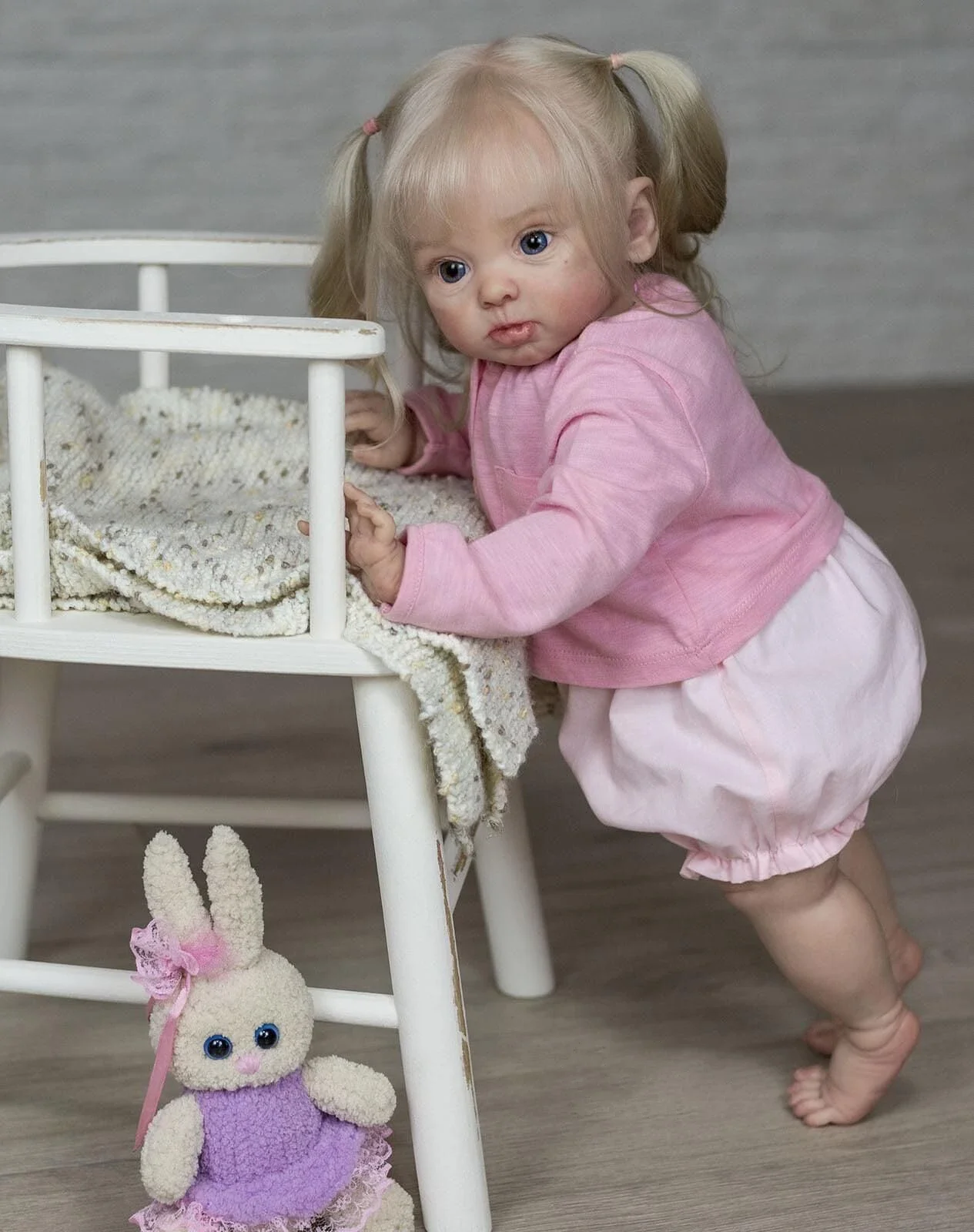 NPK 24'' Huge Baby Collectible Reborn Toddler   Lifelike Soft Touch 3D Skin Visible Veins Art Doll