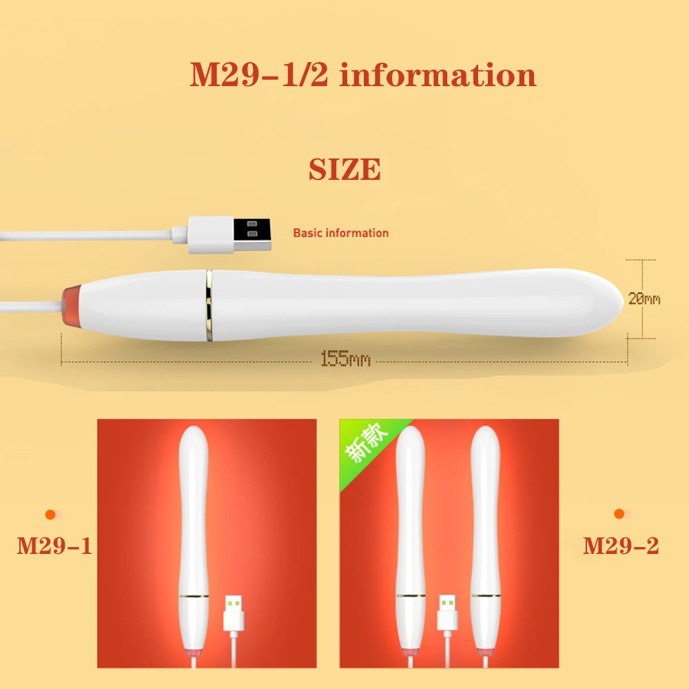 USB Pemanas Batang Cerdas Termostat Pemanas untuk Boneka Seks Silikon Masturbasi Saku Vagina Hangat Tongkat Mainan Seks Aksesori