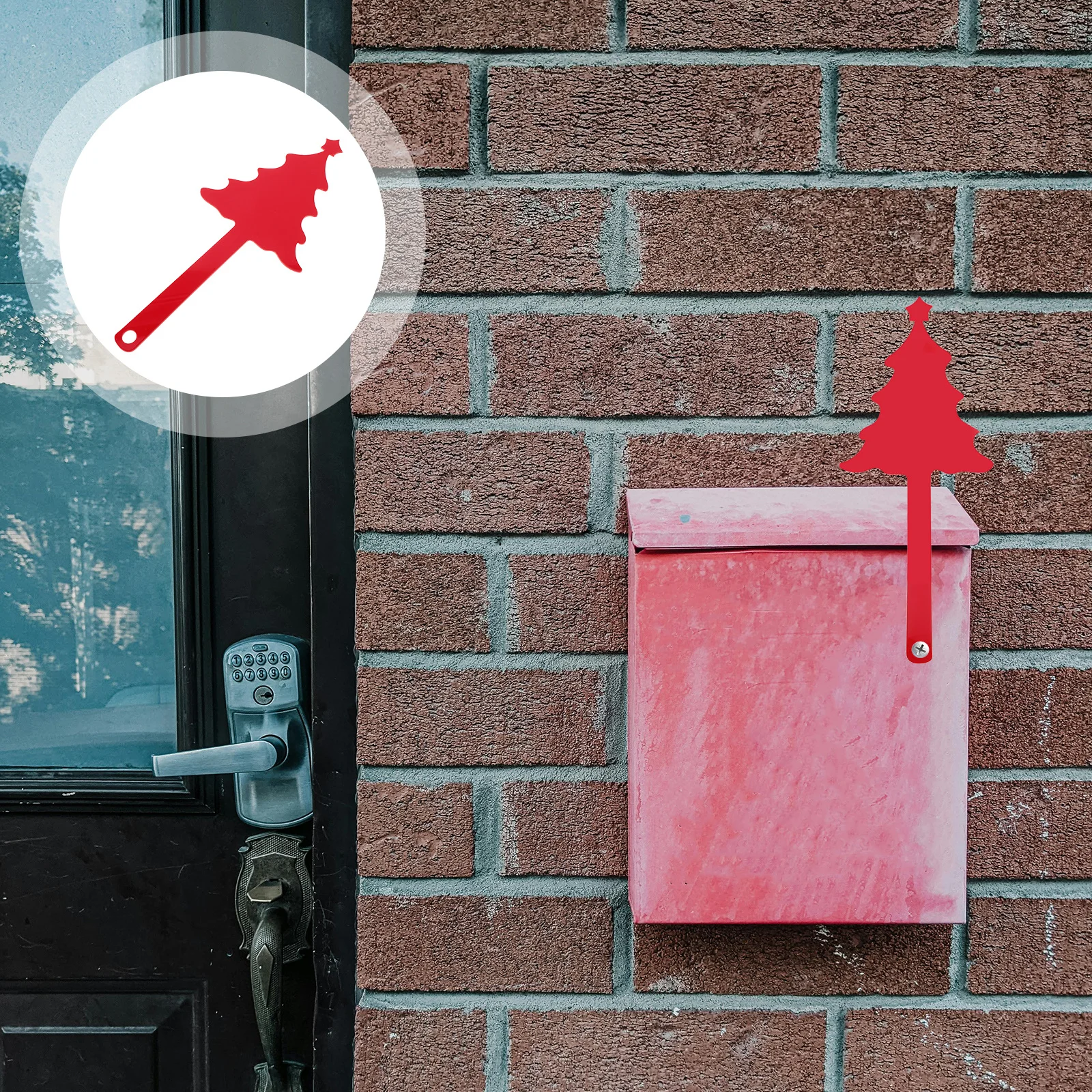 

Skiing Dog Acrylic Replacement Red Accessories Replacement Brick Mail Box Flag Flag For Brick Mailboxes Decorations Red