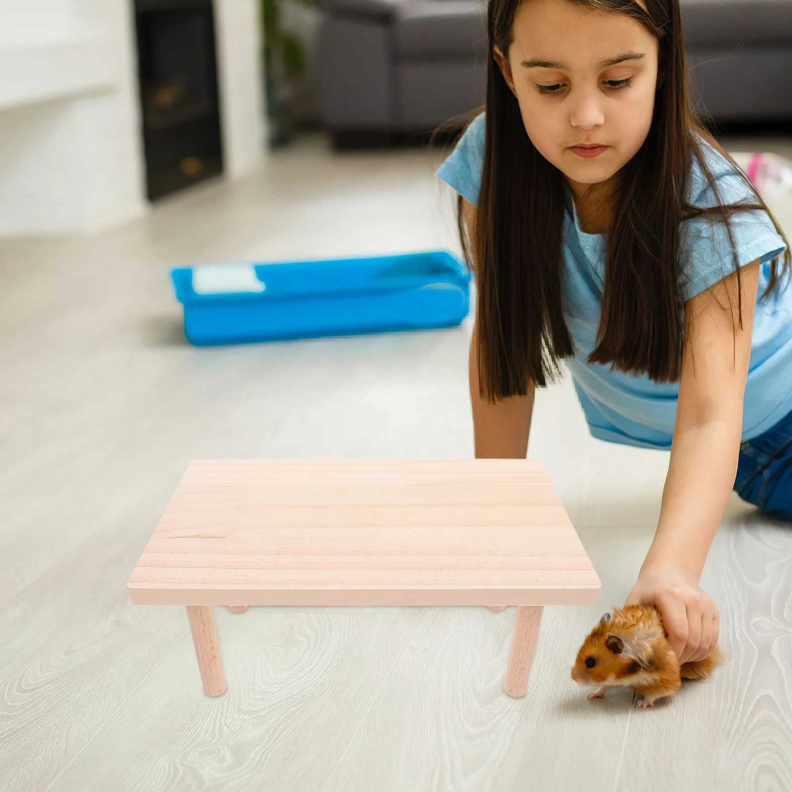 

2Pcs Wooden Hamster Cage Platform High-Grade Bite-Resistant Climbing Stand for Small Pets Hamster Platform Cage Landscape Stands