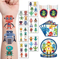 Robot Party Temporary Tattoos Stickers Kids Birthday Party Supplies Party Plates and Napkins Cups Boys Girl Birthday Decorations