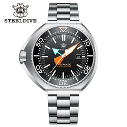 STEELDIVE SD1985 New Arrival 44MM Steel Case BGW9 Blue Luminous NH35 Automatic Ceramice Bezel 1000M Waterproof Mens Dive Watch