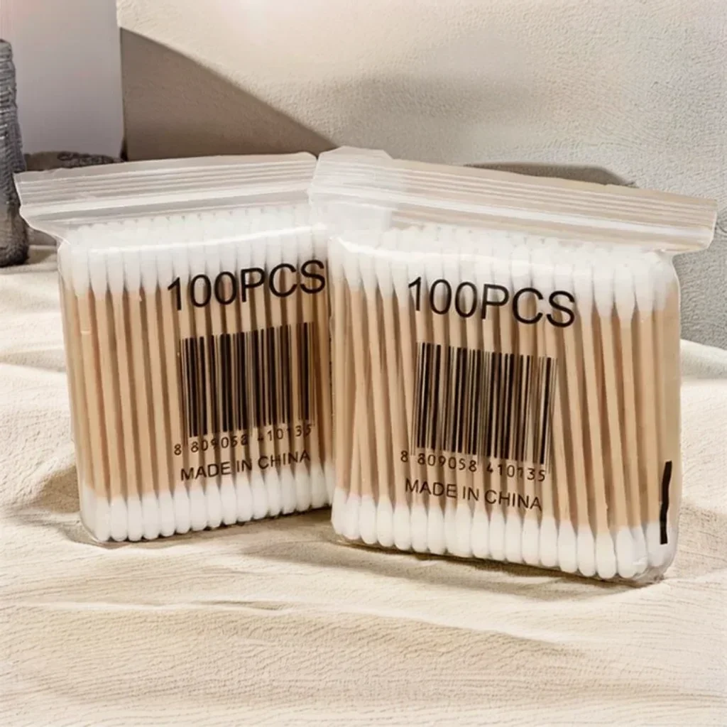 1000Pcs Double Head Cotton Swab Women Makeup Cotton Buds Tip for Wood Sticks Nose Ears Cleaning Health Care Tools