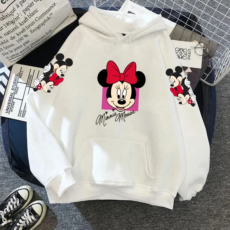 Mickey Minnie Mouse Hoodie Women\'s Autumn/Winter Coat Hoodies Sweatshirt Disney Hoodie Woman Clothing Long Sleeve Sweatshirts