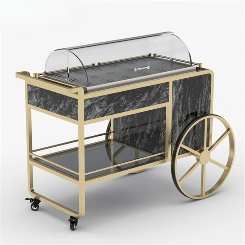 Factory Custom Catering Buffet Hotel Banquet Trolley Dessert Cake Food Acrylic Trolley