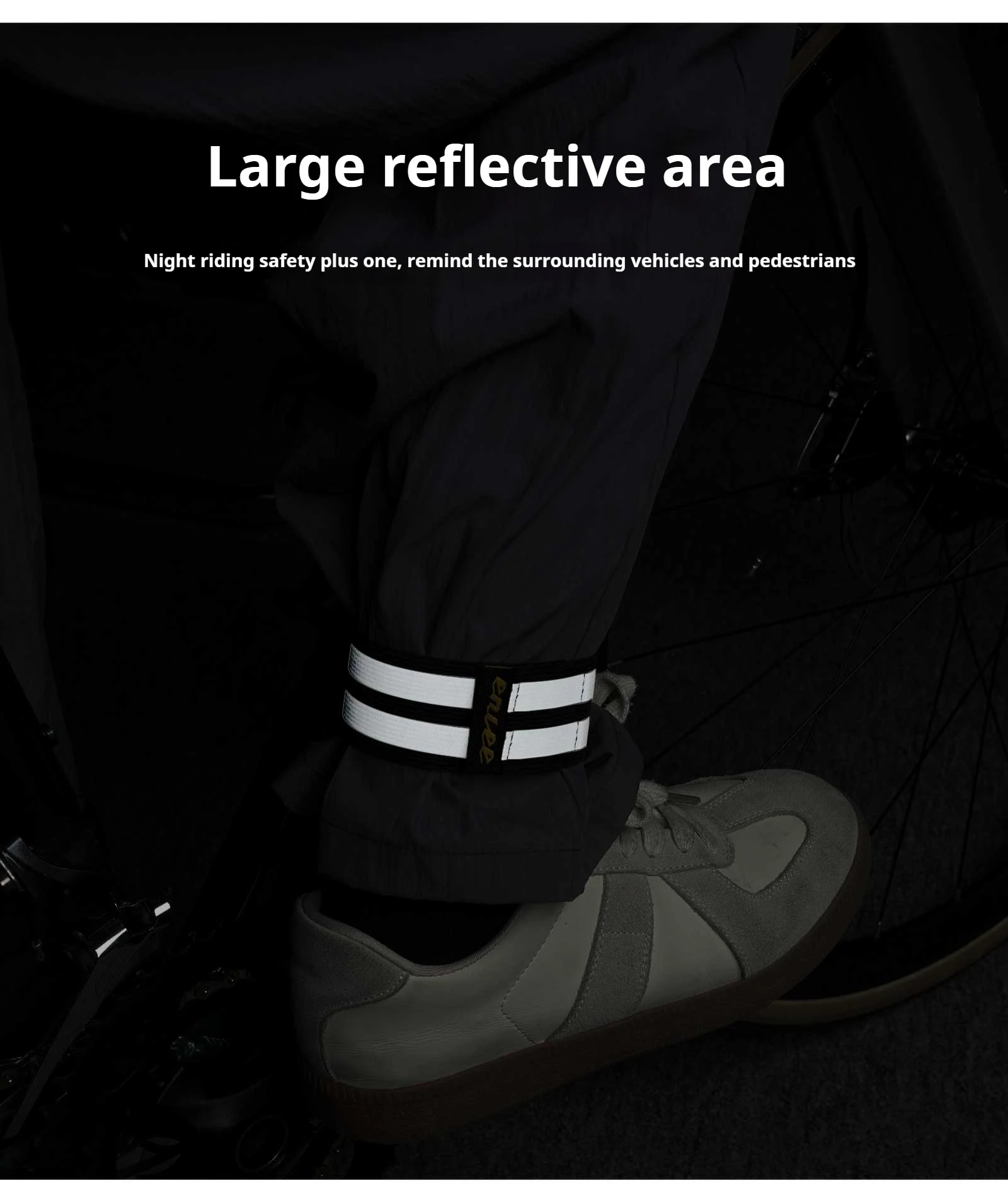 ENLEE Fahrrad Hosenträger Rennrad Nacht Reiten Reflektierende Gamaschen Outdoor Wandern Nacht Laufen Hosen Bein Riemen – Detail 9