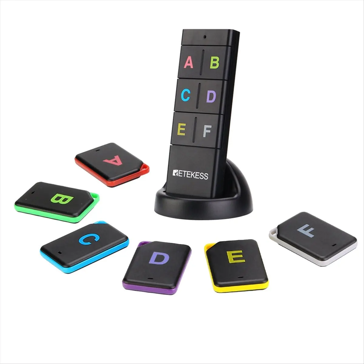 Jan.Retekess Wireless Key Finder Key Locator Pet Wallet Tracker Remote Control 1 Transmitter 6 Receiver for Camping