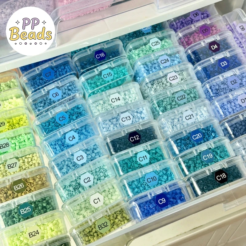 2.6mm Mini Fuse Beads Hama Perler Beads Storage Box Set Children Creative Art Preschool Handmade Activity Supplies