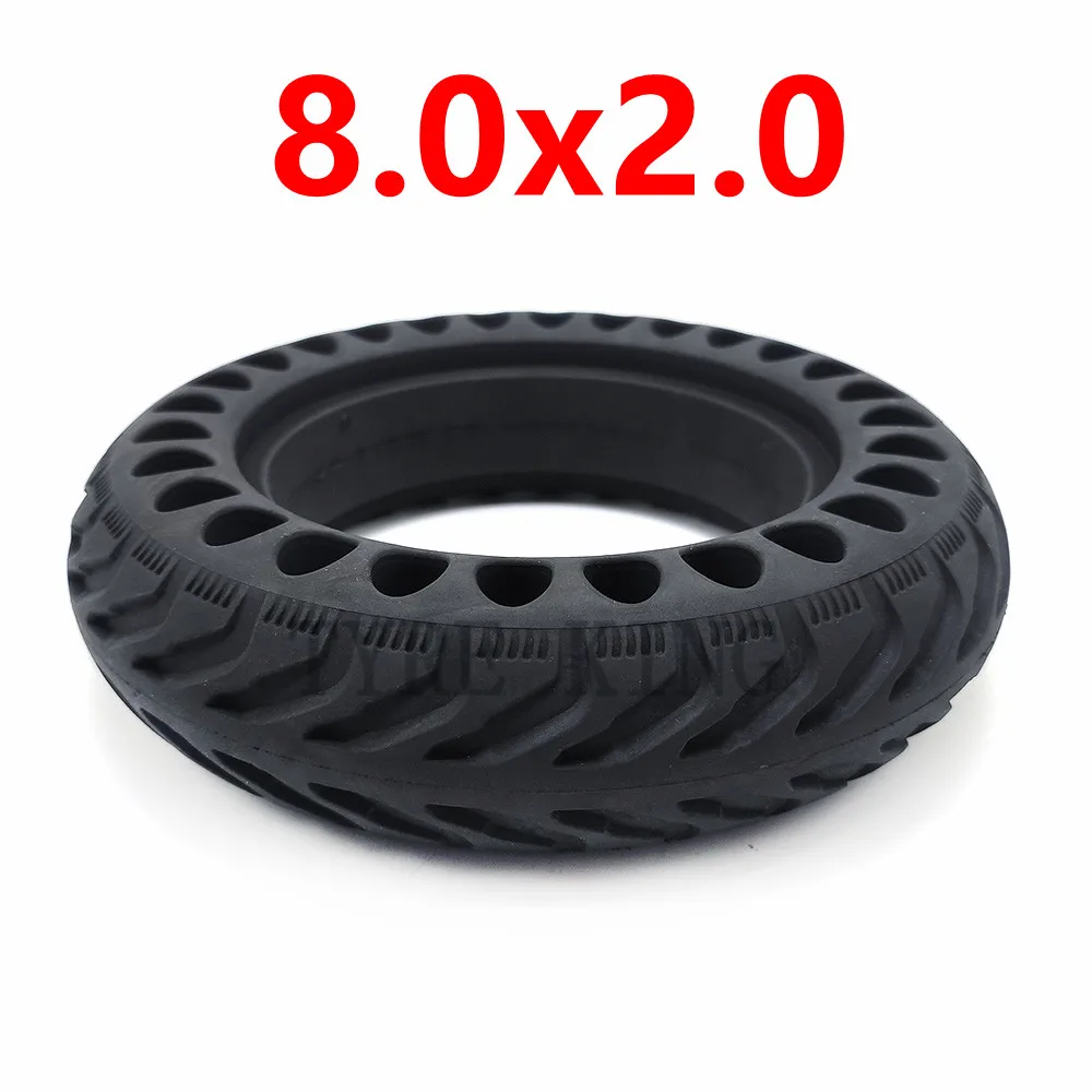 8.0x2.0  Solid Tyre 8*2 Thickened Honeycomb Solid Wheel Tire for Electric Bike Scooter Motorcycle Accessory