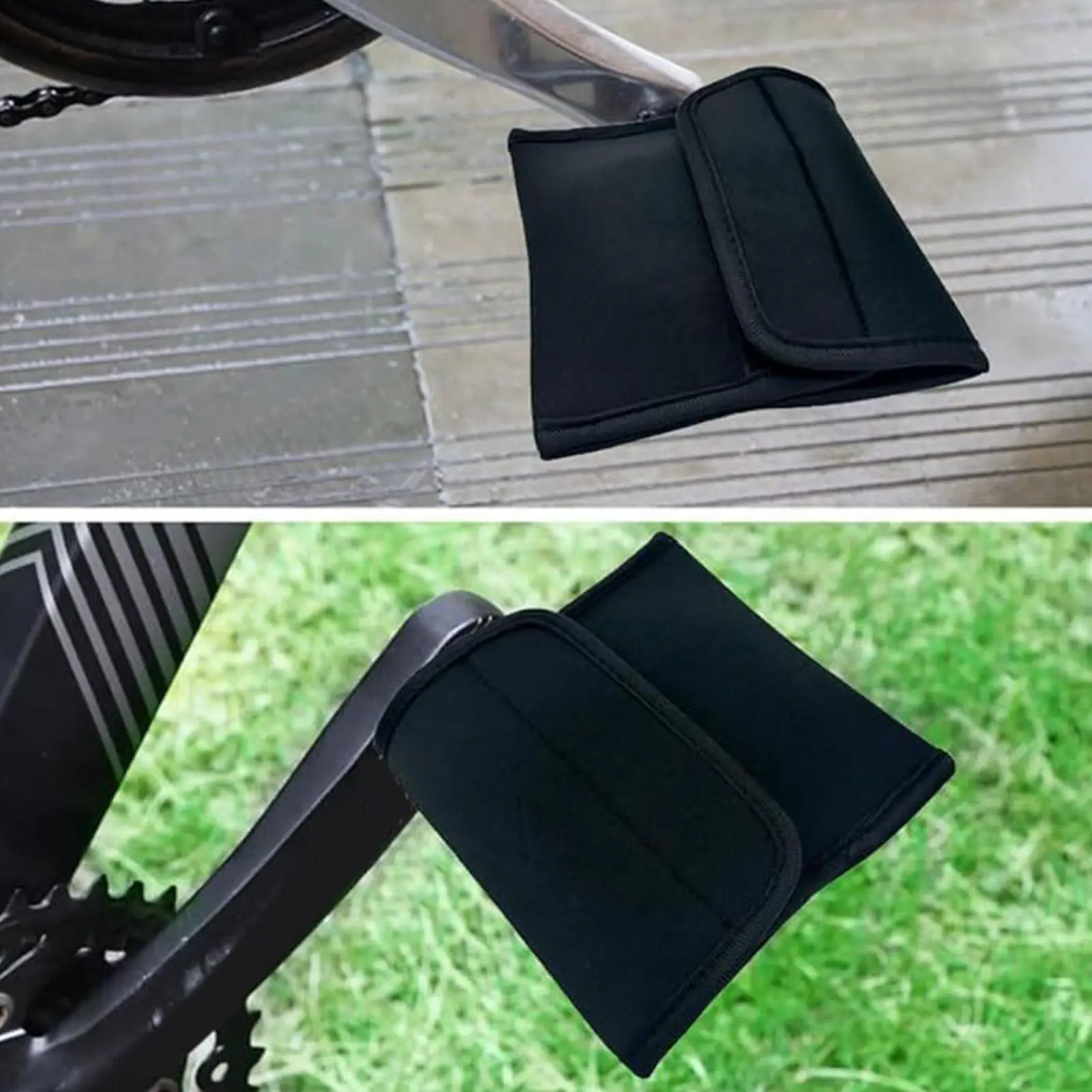أغطية دواسة الدراجة الجبلية قطعتين ملحقات دورة امتصاص الصدمات الواقية أكمام الدواسة علبة وسادة لعبور التخزين #5