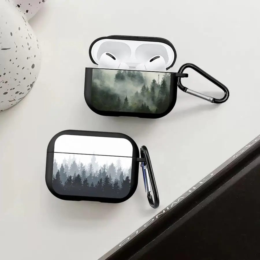 Forest Mist Pattern Earphone Cases Cover Case For Airpods 4 Pro Pro2 3 1 2 Pro3