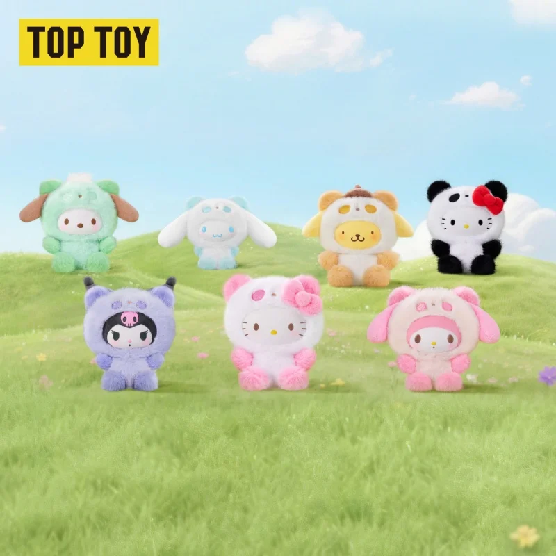 

New Hot Selling Genuine TOPTOY Sanrio Family Colorful Panda Pendant Blind Box Hello Kitty Cute Gift For Girls Fans Surprise Toy