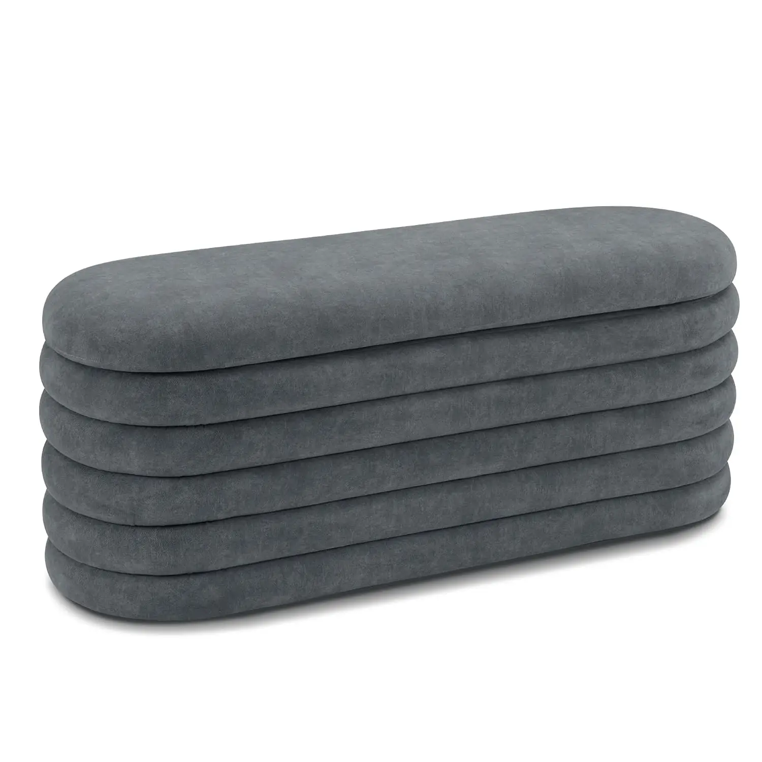 Upholstered Storage Ottoman Bench, Fabric End Bed Footstool with Lift Top for Bedroom & Living Room Entryway, W495, Customized