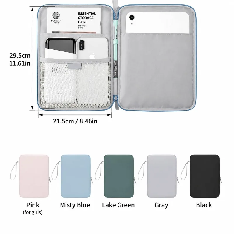 Minimalist Portable PU Tablet Sleeve 10.9‑inch Water‑resistant Anti‑slip Protective Storage Pouch Compatible with Apple Tablet