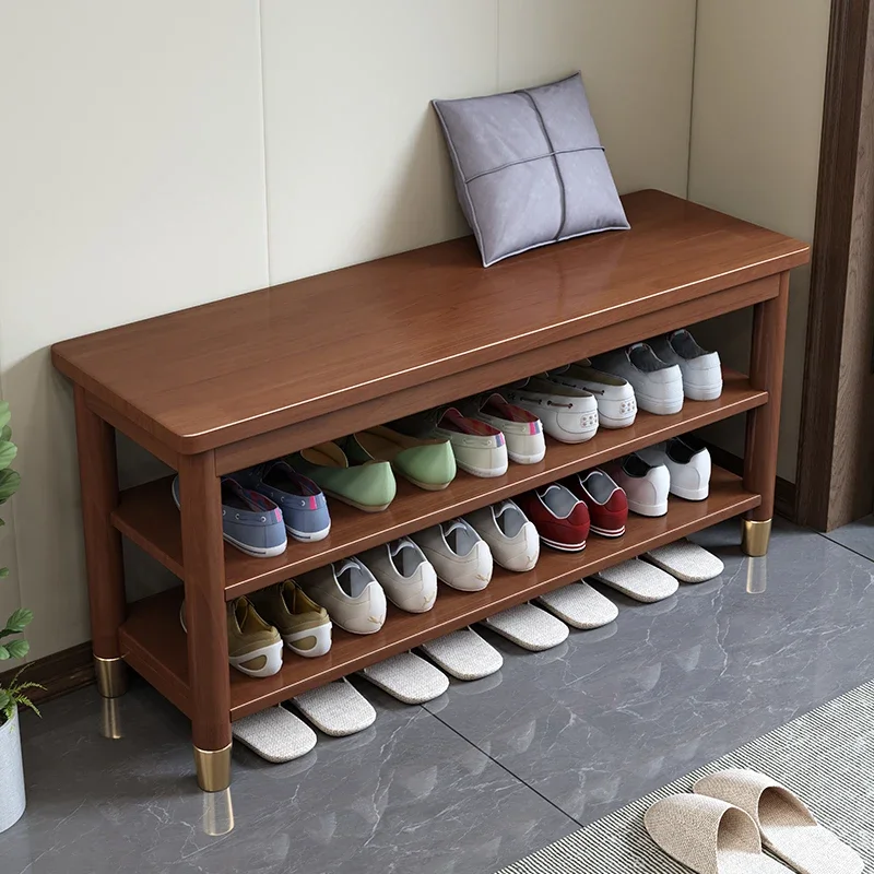 Shoes Rack Shelf Wooden Big Organizer Storage nordic wood bamboo bench stool modern shoe cabinet storage for entryway