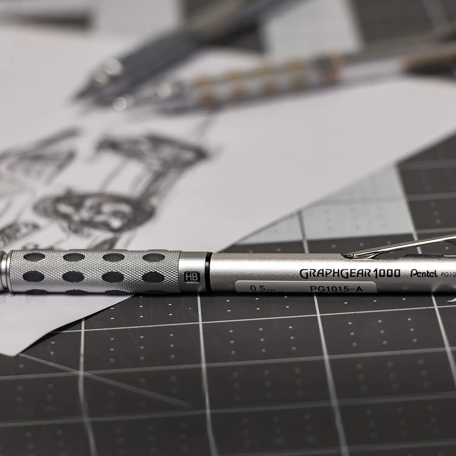 Pentel Graph Gear 1000 Mechanical Drafting Pencil With Eraser Metal Body 1pc Automatic Pencil Japanese 0.5 mm 0.3 mm 0.7 0.9 mm image 6