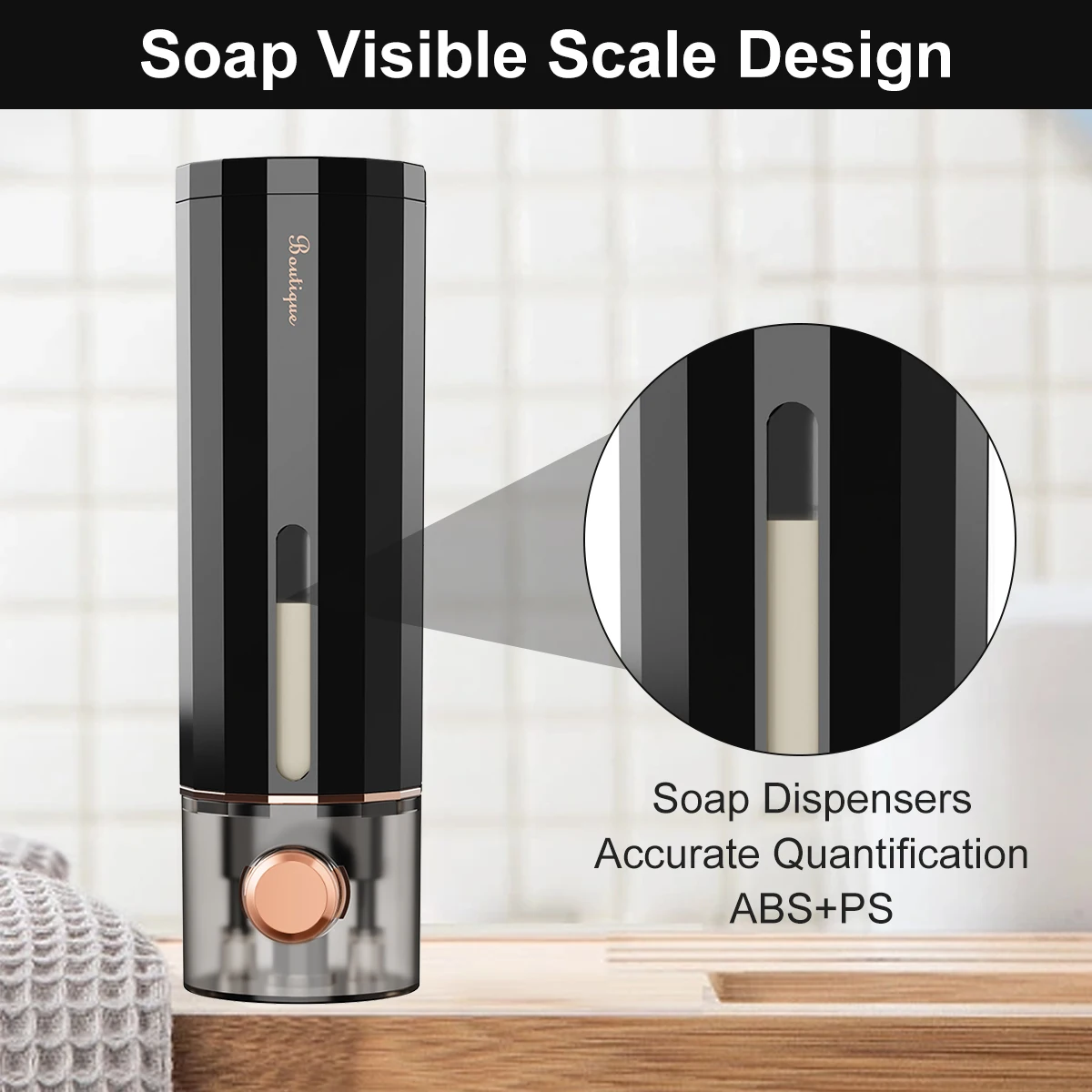 450ml Soap Dispenser No Drilling Wall Mounted Hand Sanitizer Shower Gel Shampoo Liquid Press Dispensers Home Hotel Bathroom Box