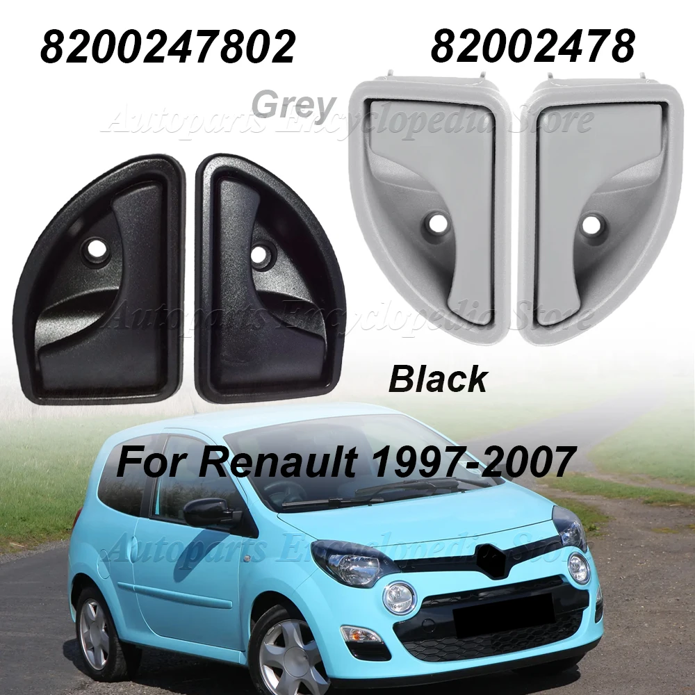 Gray/Black Car Interior Door Handle For Renault 1997-2007 Kangoo & 1997-2003 Twingo Front Left Right Knobs 8200247802 82002478