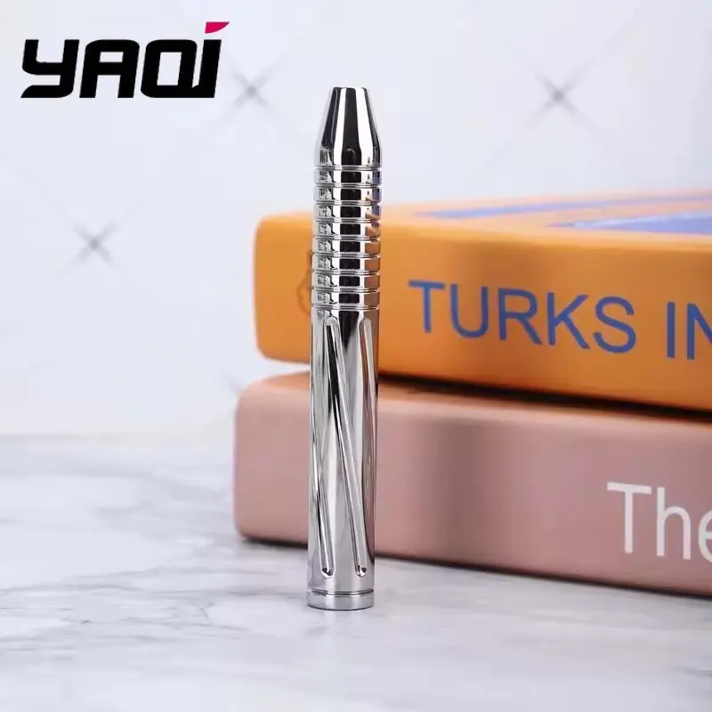 2026 Hot Sale！YAQI BULLET Polished Stainless Steel and Brass Men's Safety Razor Handle about 71g Professional Beard Care Tool