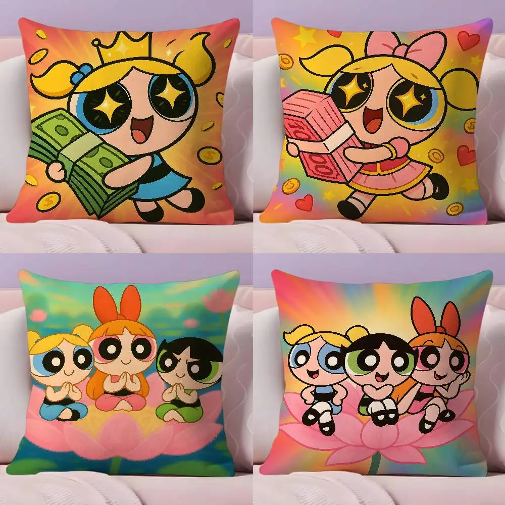 

Cartoons T-The Powerpuff Girls Pillow Case Pillowcase Ultra Soft Skin Friendly Fabric Cloud Like Comfort & Concealed Zipper