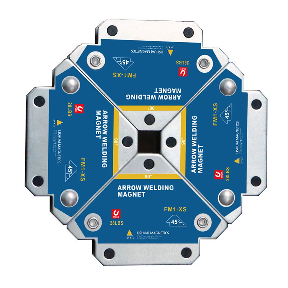 Fissatore per saldatura 4 pezzi fissatore per saldatura magnetica 45/90/135 gradi posizionatore per saldatura a magnete Multi-angolo strumenti di localizzazione ausiliaria in Ferrite