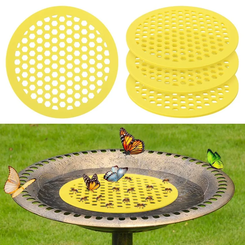 Floating Bee Island-Bee Waterer Bee Insect Drinking Tray Beekeeping Setup Luring Insect Honeycomb Design Island Tray Home Garden