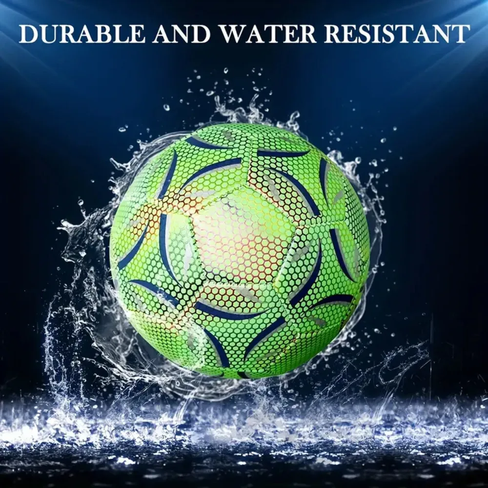 1pc Reflective Football LED Training Soccer Luminous Fluorescent Reflective Cool Luminous No. 5 Football For Child Adult