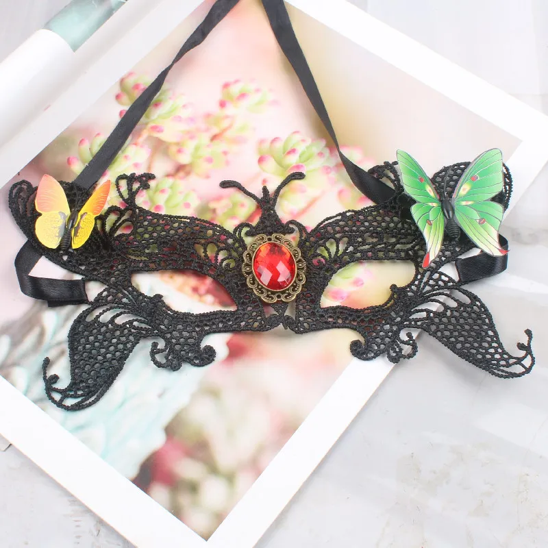 New Sexy Lace Mask Halloween Sexy Black Eye Mask Props Night Club Goddess Costume Ball Sexy Eye Mask