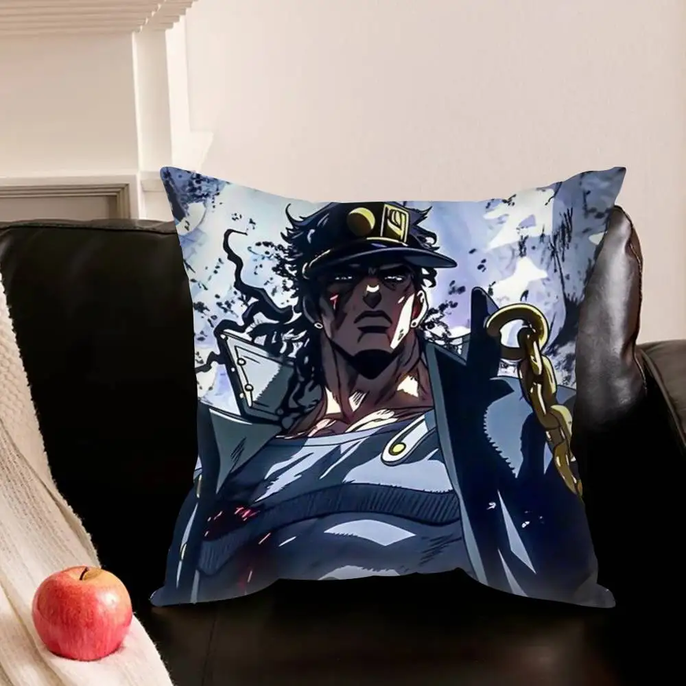 J-JoJo Kujo Jotaro Anime   Various Sizes Square Pillowcase For Car Home Bedchamber Decor