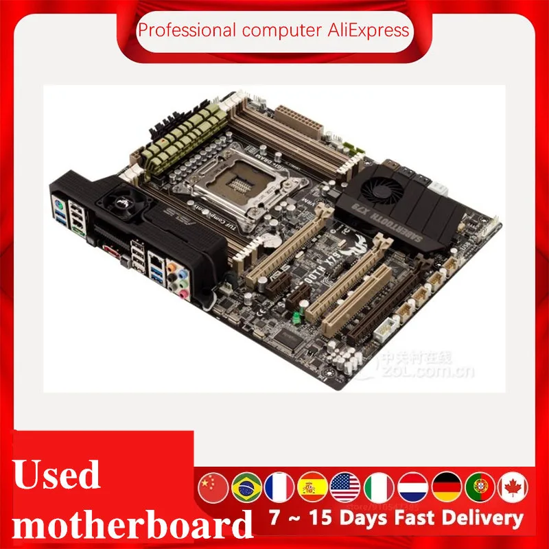 For ASUS SABERTOOTH X79 Original Used Desktop X79 X79M 2011 Socket LGA 2011 Core i7  LGA2011 DDR3 Motherboard