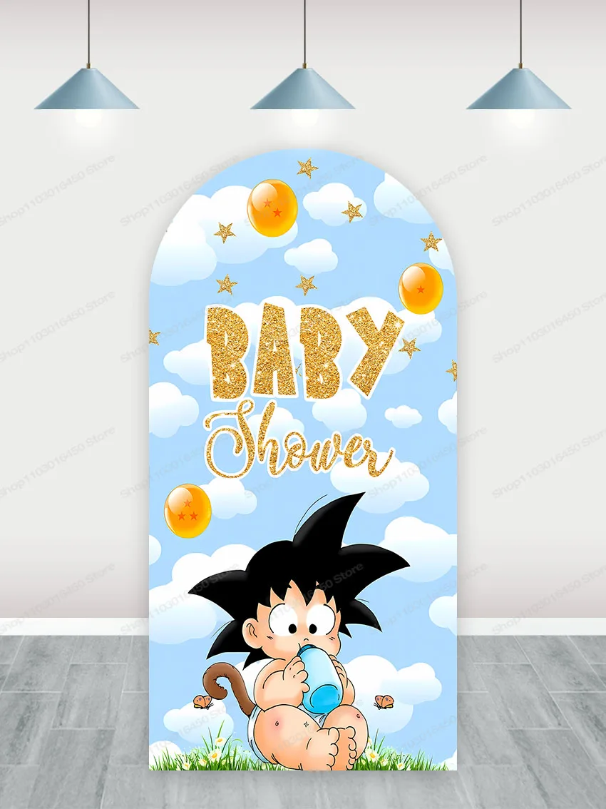 The Dragon Ball Arch Backdrop For Kids Boys Birthday Party Decoration Doublesides Photography Background Polyester Studio Props