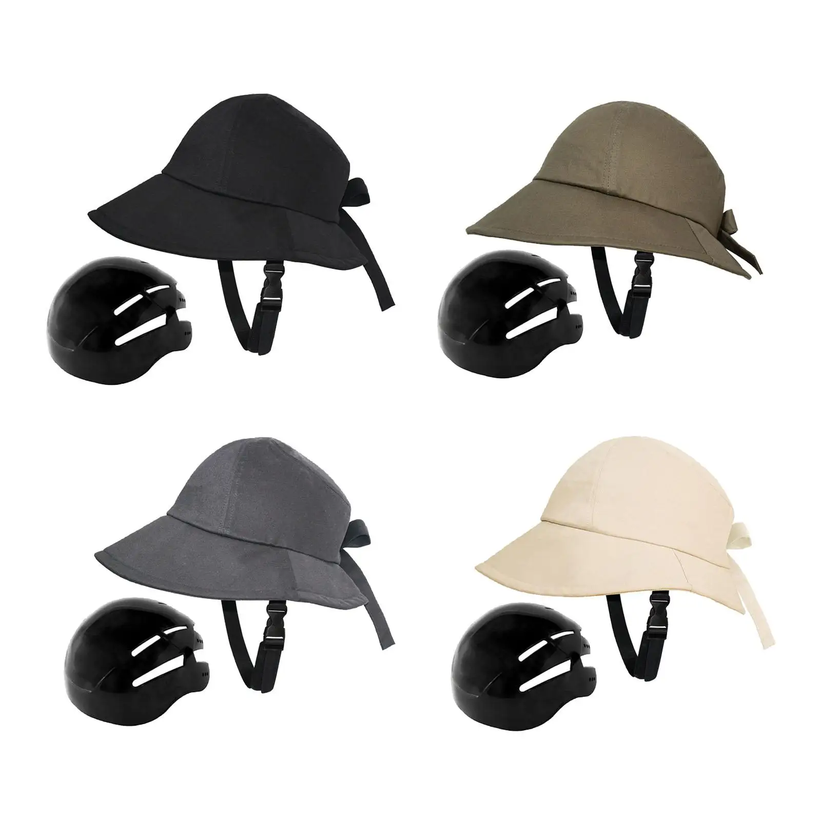 Bicycle Helmet Hat Shaped Helmet Adult Bike Helmet Safety Shock Absorbing Surf Bucket Hat for Unisex Female Women\'s Travel Cycle