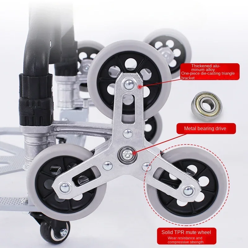 Aluminum Alloy Portable Folding Stair Climbing Trolley