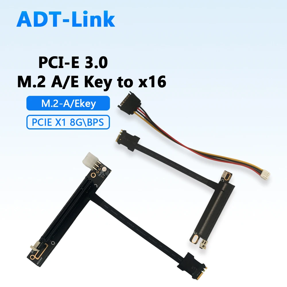 

PCIe 3.0 M.2 WiFi A/E Key NGFF To X16 Graphics Card Mining Extension EGPU Cable PCI-E Riser for GPU Video Card Adapter Cable