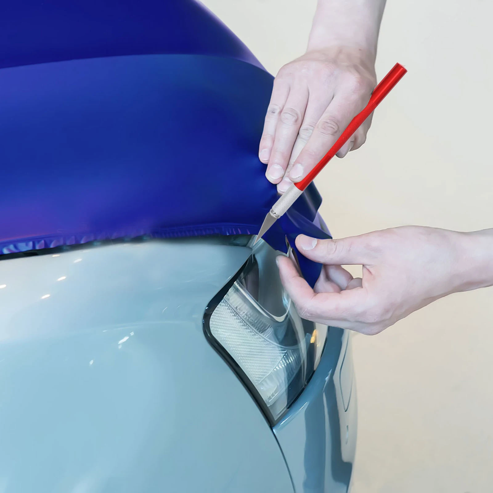 

1 Set Sturdy Car Wrapping Tool Kit Vinyl Application Tools Squeegee Utility Cutter Blades Window Film Installation Smoothing Kit