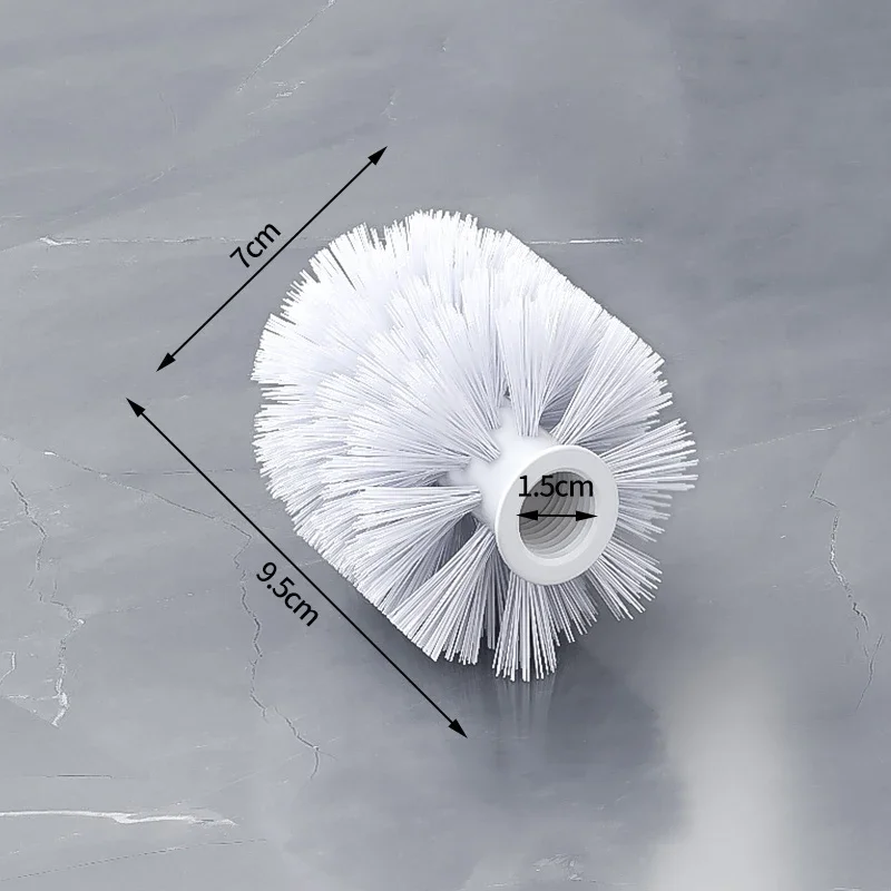 1 PC Replacement for Bathroom Cleaning Toilet Brush White and Black Head Hold Bathroom Tool image 5