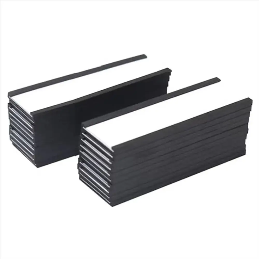 White Paper Cards Magnetic Label Holder Strong Magnet Mess Free Shelf Label Holder Protective Film Adjustable