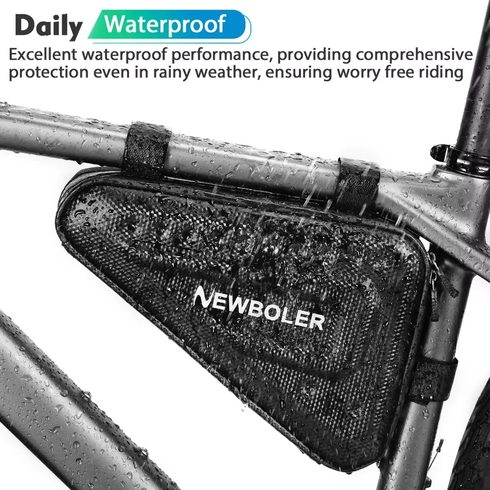 NEWBOLER 100% Waterproof MTB Road Bike Triangle Bag 2.5L Cycling Tube Bag Cycling Frame Front Bag Repair Tools Pannier Bike Bag - view 3