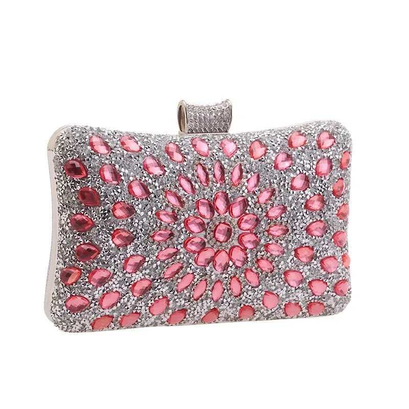 الاكريليك الماس حقائب السهرة حفل زفاف الفاصل أحجار الراين الساخن تصميم سلسلة حقائب الكتف #4