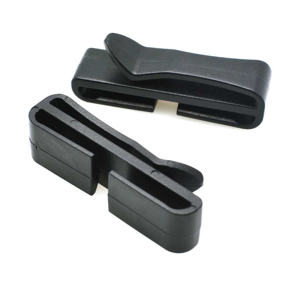 10 Pcs/Pack Quick Slip Keeper Buckle End Clip Slider Black For Molle Tactical Backpack Adjusting Strap Webbing 15-50mm