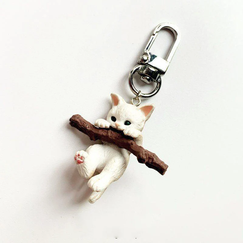 Kiss Jewelry Cute Branch Cat Cartoon Koki Dog Keychain Women Men Students Bag Car Pendant Key Ring Funny Key Chain Accessories