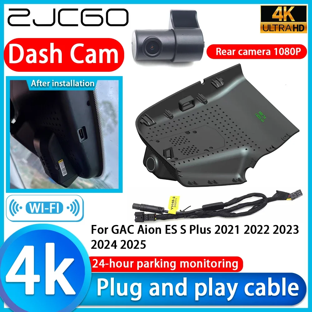 

ZJCGO Video Recorder 4K UHD Plug and Play Car DVR Dash Cam for GAC Aion ES S Plus 2021 2022 2023 2024 2025