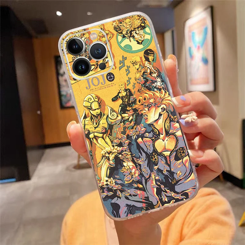 

jojo's bizarre adventure Jotaro Jolyne Phone Case Carcasa Funda For iPhone 16 15 13 14 11 12 Pro Max 16 14 12 13 Pro 15 Plus 16E