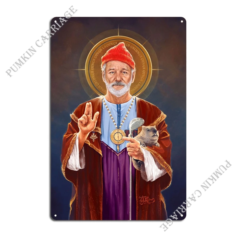 Saint Bill Of Murray Metal Sign Wall Cave Cinema Decoration Kitchen Tin Sign Poster