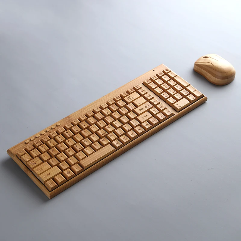 

Bamboo Keyboard Bamboo Products Wireless Mouse Two Zone 201 Set Bamboo Mouse Bamboo Wireless 109keys Keyboard Black Myth Wukong